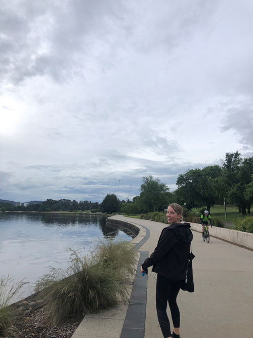 walking around lake burley griffin