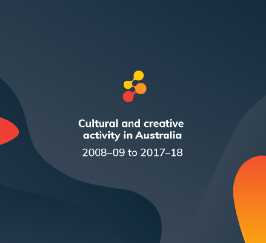 Cultural and creative activity in Australia 2008-09 to 2017-18.