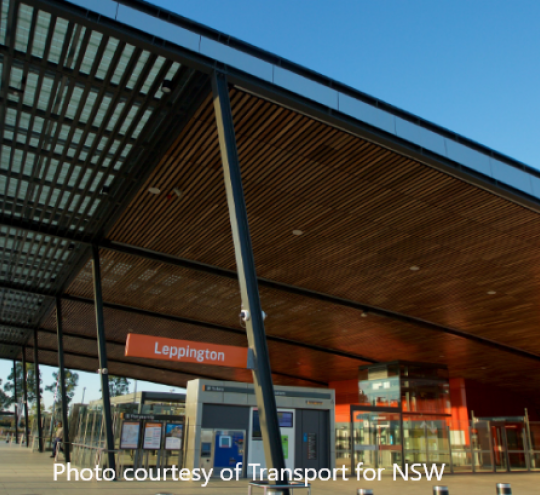 Leppington Station – photo courtesy of Transport for NSW.