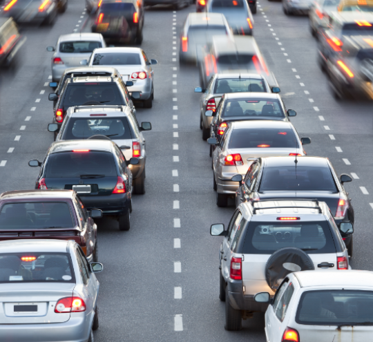 Traffic on highway.