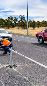 Roadworks indicative of Black Spot Program