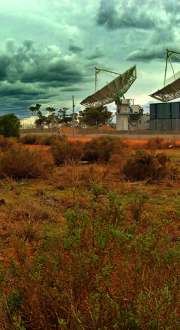 Image of facility with satellite dishes 