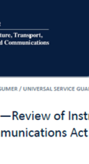 Front page of Consultation paper—Review of Instruments under Part 20A of the Telecommunications Act 1997