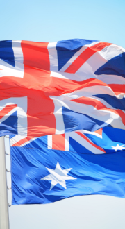 Image of UK and Australian flags