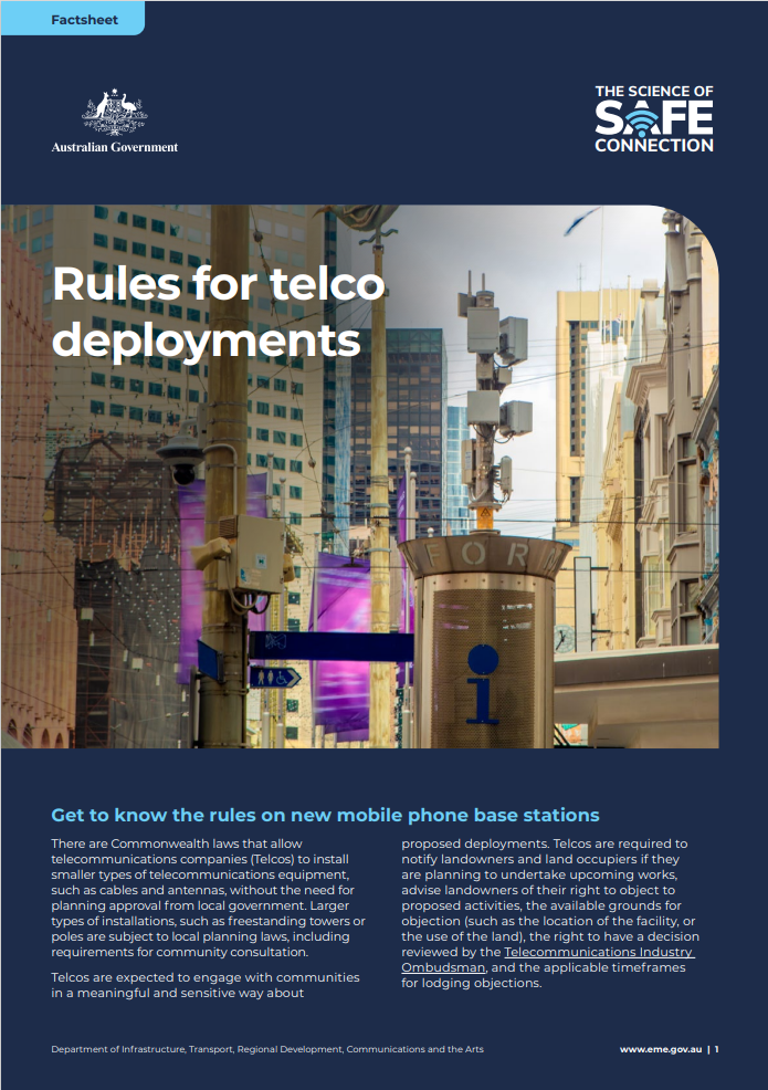 Rules for telco deployments fact sheet cover