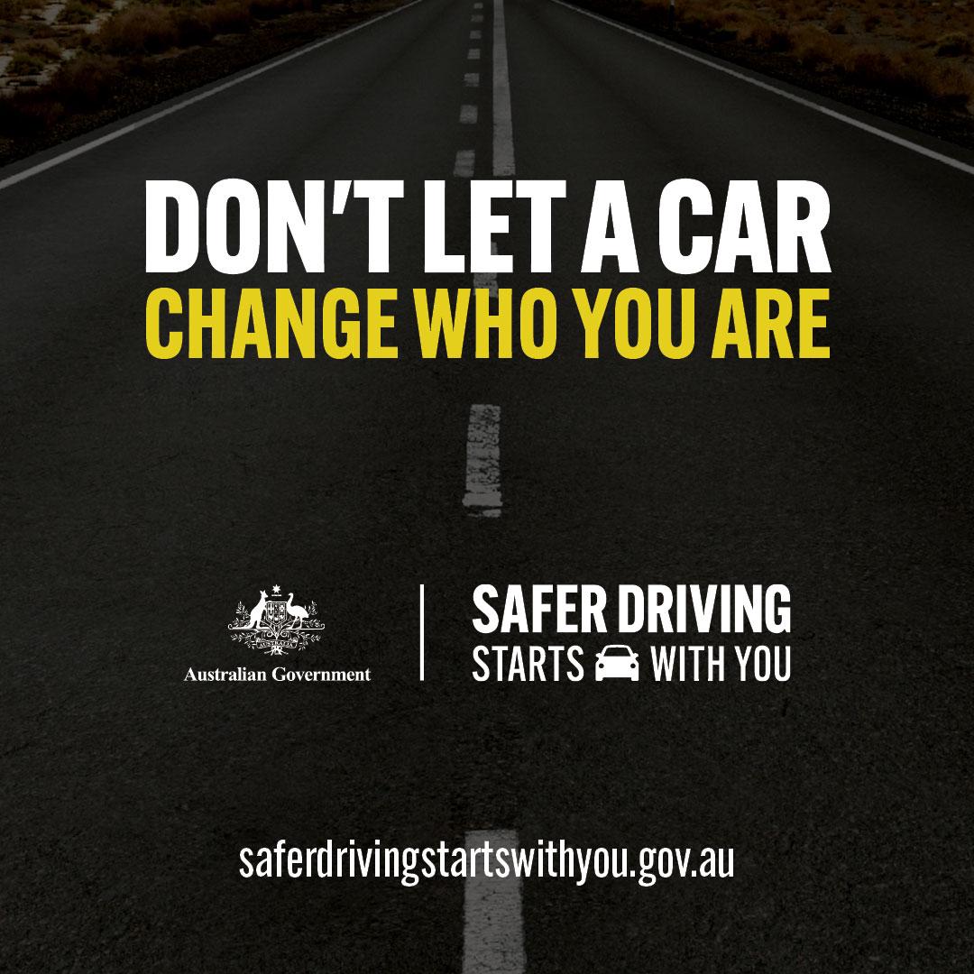 Road Safety Campaign social tile b - Don't let a care change who you are