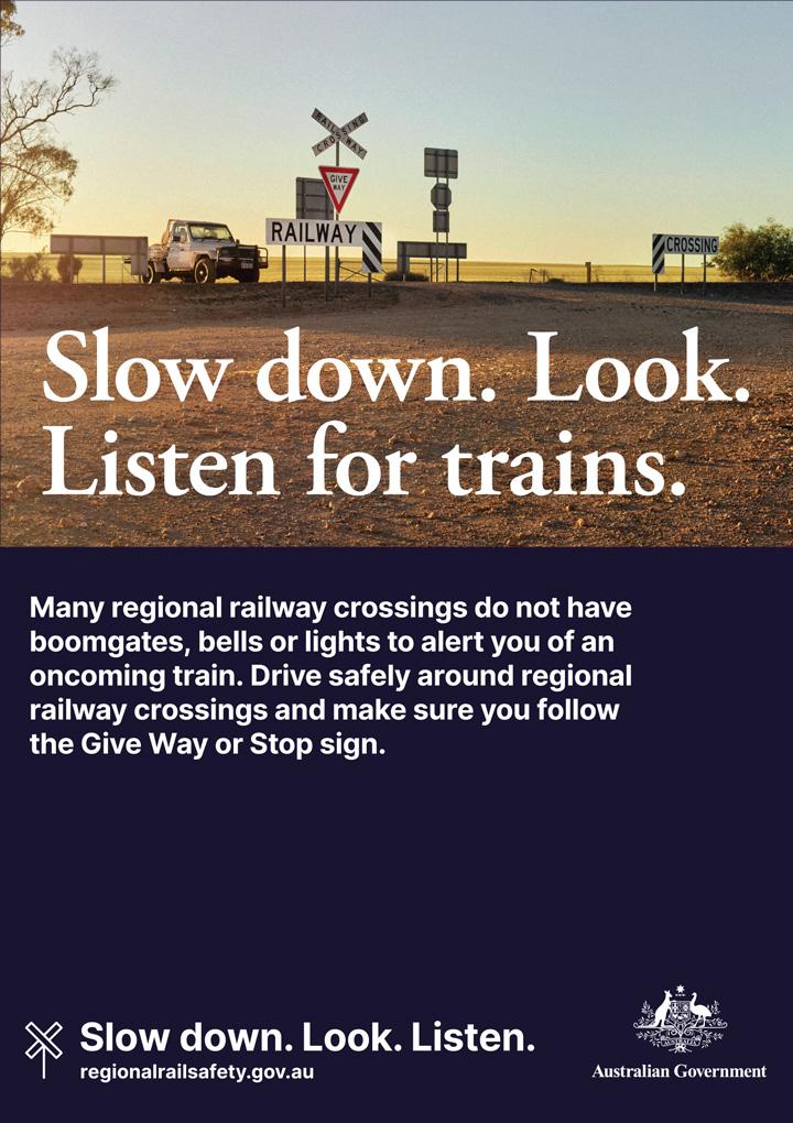 Regional Railway Crossing Safety Campaign - postcard