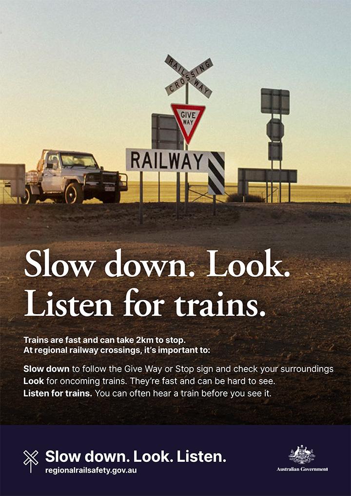 Regional Railway Crossing Safety Campaign - poster